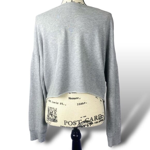 Coca-Cola Sweatshirt Womens Sz M Coke Catch the Wave Graphic Logo LS Crop Top - Picture 7 of 8